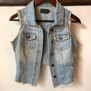 Ci Sono Demin Fitted Vest